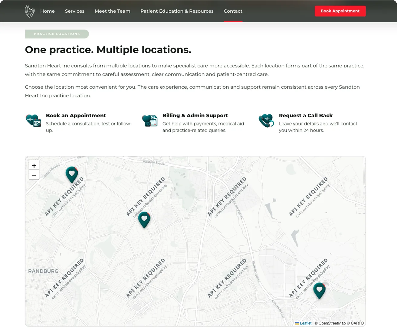 Sandton Heart Inc — One Practice, Multiple Locations