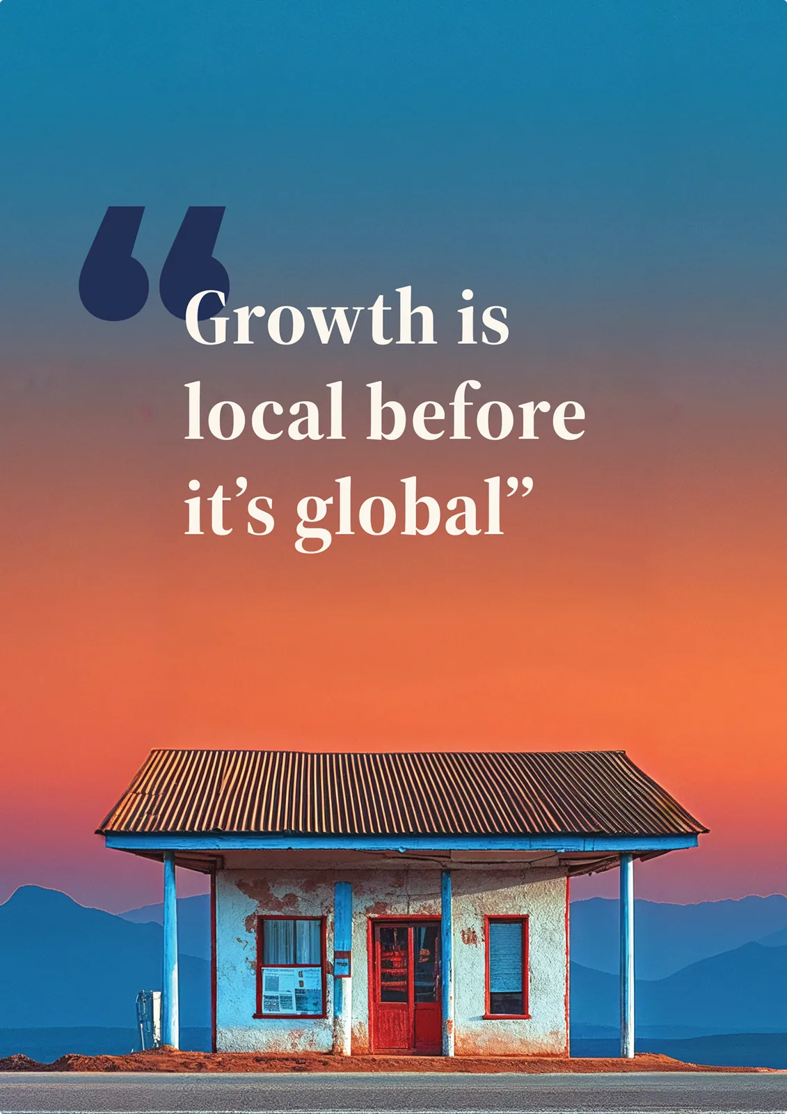 Tembo × Standard Bank — Growth is local before it's global, quote slide